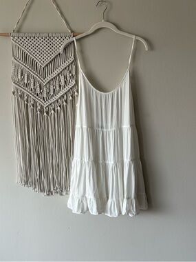 Brandy Melville White Spaghetti Strap Dress
